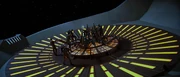 Die Borg auf der Deflektorschüssel.