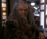 Dahar Master Kor aboard Deep Space 9 (2375)