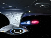 The Enterprise launches a Class-1 probe.