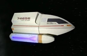 Vessel of the class, attacking shuttlecraft Sacajawea