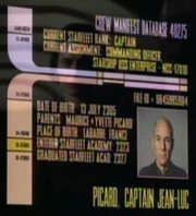 Picard's personnel file.