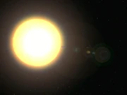Enterprise approaches the sun for the time-warp