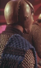 A close-up of the drape-fringe