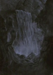 A carving of the Janaran Falls.