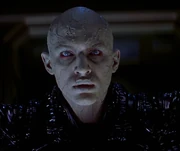 A dying Shinzon on the bridge of his ship