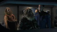 Ambassador Gral argues with Captain Archer.
