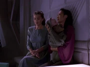 Dianna Giddings and Keiko O'Brien, holding Molly