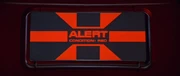A viewscreen displaying red alert status, 2272