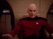 Picard on the bridge of the Enterprise in 2370.