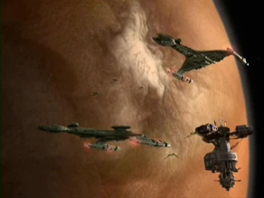 Klingon military facilities in orbit of Ty'Gokor in 2373