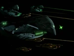 Warbirds opening fire on the Founders' homeworld.