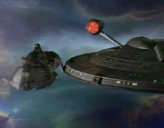 Fraddock's transport docked with Enterprise