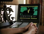 The Picard family monitor displaying Atlantis project schematics