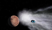 Comet Burke on approach to Mars.