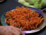 A plate of niccel strips.