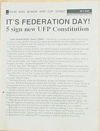 Pages de l'Album de la famille Picard présentant l'article "It's Federation Day!"