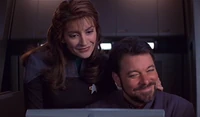 Will Riker met Deanna Troi in 2375.