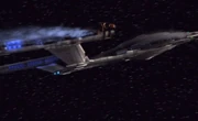 De Enterprise is ernstig beschadigd.