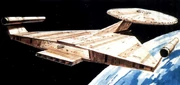 Een Ralph McQuarrie-ontwerp voor de Enterprise.