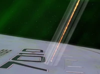 De Enterprise tijdens de eerste Borg-confrontatie.