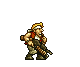 Marco using his physical attack (combat knife)