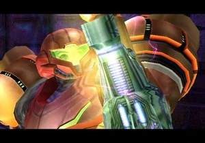 The Grapple Beam as it is obtained in Metroid Prime 2: Echoes