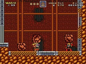 DUN NUN!! Gutsman Wario and Guts Man himself prepare to use the same power (Super Arm) against each other!