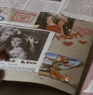 Disney's Robin Hood in Sarah's scrapbook, from Labyrinth