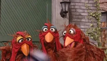 Brown chickens from Sesame Street