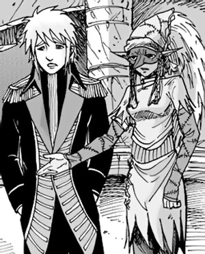 Toby Williams (left} and Moppet (right) in the second volume of the Return to Labyrinth series.