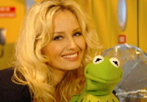 Adriana Karembeau and Kermit the Frog