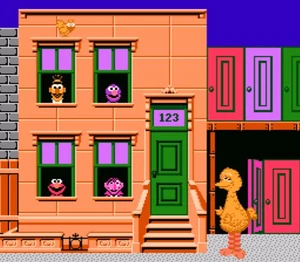 His friends hide as Big Bird speaks