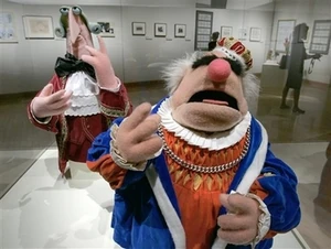 King Rupert the Second and Featherstone on display in the Arkansas Arts Center.