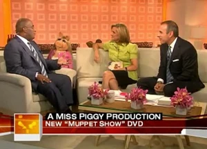 Miss Piggy with Al Roker, Meredith Vieira and Matt Lauer, on August 7, 2007.