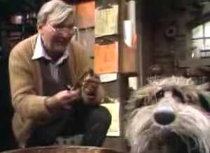 Doc is pleased to find a horseshoe from Sprocket, an item he needs for his collapsible bookcase.