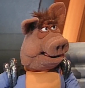 Snorty (center) with Craniac and Captain Pighead