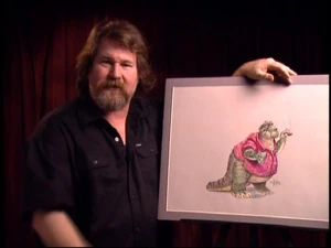 Kirk Thatcher and sketch for Earl Sinclair.