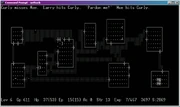 Screenshot of NetHack 2.3e showing the Three Stooges.
