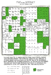 Map detailing the global distribution of IP Addresses