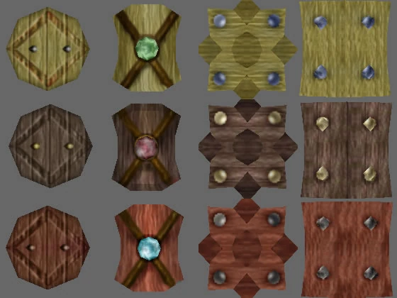 Small Shields can come in a variety of shapes and colors.