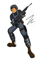 Lucius' equipment during his mercenary days, by James