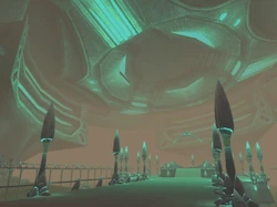 Under the mothership