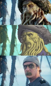 The development of the character.