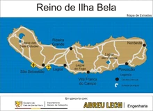 Mapa das estradas de Ilha Bela