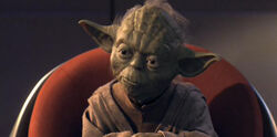 Uma versão em CG do Yoda do Episódio I foi criada durante o processo de animação do Episódio III.