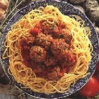 Mozzarella Meat Balls And Spaghetti