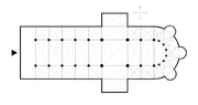 Plan of a typical basilica