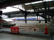 TGV Réseau et TGV POS s'apprêtant à partir, en gare de Paris-Est  © LGV2030