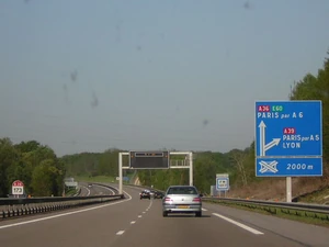 Au niveau de l'échangeur de l'A39