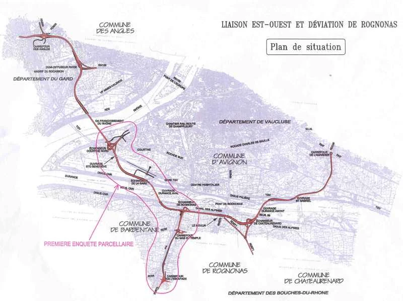 Plan de la LEO. © DDE Vaucluse